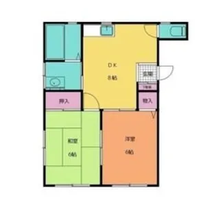 コーポ・アユミ【1階】の間取り