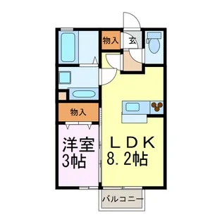 茨城県古河市南町【アパート】の間取り