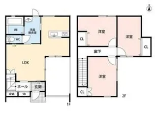 静岡県浜松市中央区三島町【一戸建】の間取り