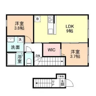 EdgeMoment富岡【2階】の間取り