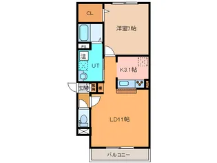 ル・コフレ517(西棟)【1階】の間取り