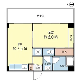 ベルメゾン山王【1階】の間取り