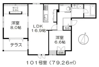 メゾン・ド・パンテュール【1階】の間取り