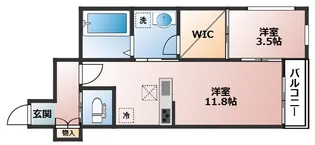 ピュアランド柏木【1階】の間取り