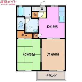 白山ハイツ【2階】の間取り