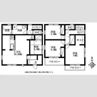 静岡県浜松市中央区佐藤1【一戸建】の間取り