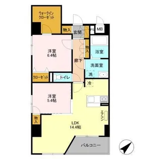 Murray Hill【7階】の間取り