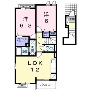 デーア・パラッツオ【2階】の間取り