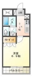 ユニテ@中原【2階】の間取り