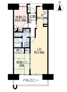 UR浦安マリナイースト21潮音の街【2階】の間取り