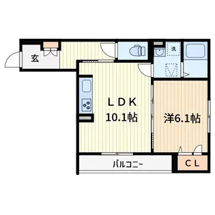 Noble Palais新曽【2階】の間取り