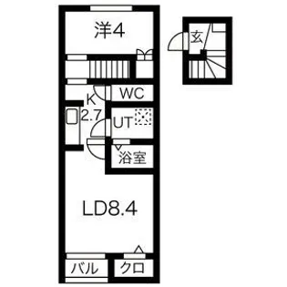 Tブリッジ船岡【2階】の間取り