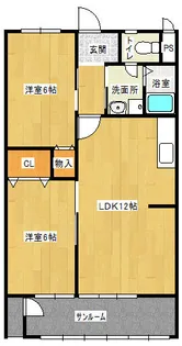 芦刈司法ビル【3階】の間取り