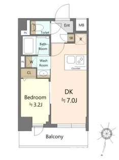 東京都大田区仲池上1【マンション】の間取り