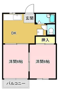 ロイヤルフレグランスB【1階】の間取り