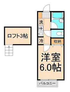 パークフロント北綾瀬B【2階】の間取り