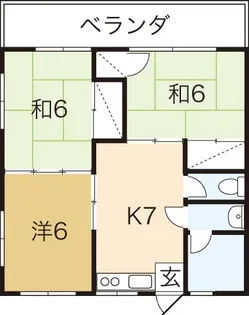コーポ城【5階】の間取り