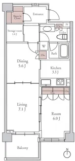 アデニウム高輪【8階】の間取り