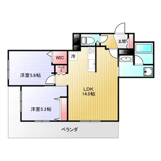 (仮称)境南町3丁目ヘーベルメゾン【3階】の間取り