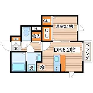 LINK STAGE富沢駅前II【1階】の間取り