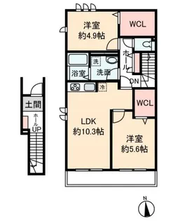 埼玉県志木市下宗岡1【アパート】の間取り