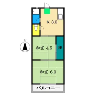 コーポあざみの【4階】の間取り