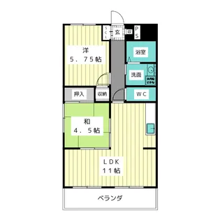 ドゥーブル檀渓【3階】の間取り