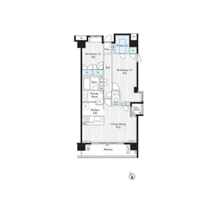 神奈川県川崎市高津区子母口【マンション】の間取り