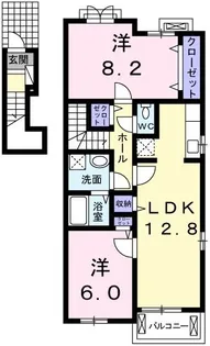 フラットウェルエムズ【2階】の間取り