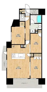 レーベン川口元郷Sta.Front【3階】の間取り