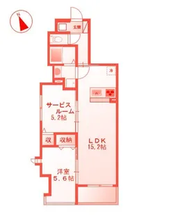 ネオブロッサム【1階】の間取り