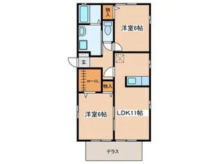 カサベルデC【1階】の間取り
