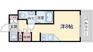 エスリード御堂筋梅田【6階】の間取り