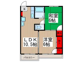 コーポ田島【2階】の間取り