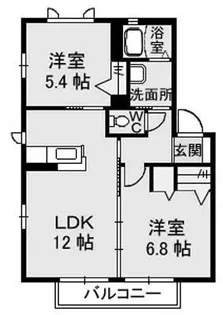 プロヴァンスガーデン A・B・C棟【2階】の間取り