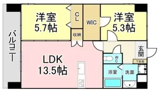ザ・ヒルズ戸畑【6階】の間取り