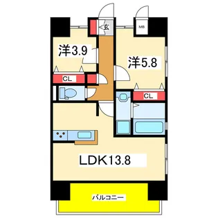 モーント米山弐番館の間取り