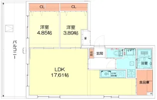 Techno-Terrasse 北綾瀬【5階】の間取り