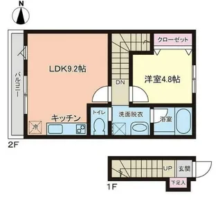 プレモリー名取駅前A【2階】の間取り
