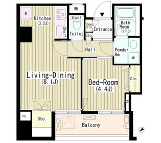 リビアーレ代々木公園【5階】の間取り