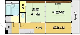 コーポ エル【4階】の間取り