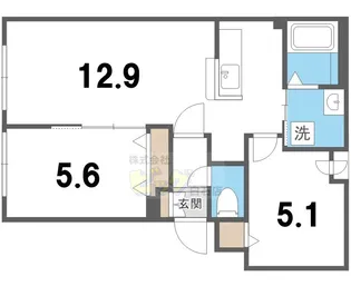 システムコート東札幌【2階】の間取り