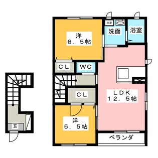 シャンテソラーレ A棟【2階】の間取り