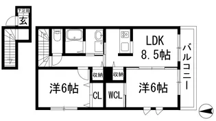 ダンデライオン門戸1【2階】の間取り