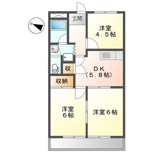 シャトー雅【2階】の間取り