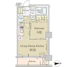 パークアクシス池田山【1階】の間取り