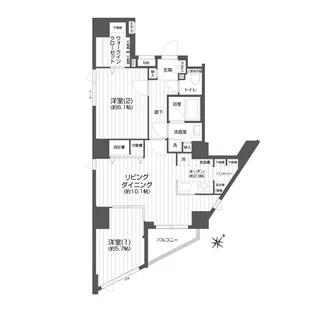 メイクスデザイン渋谷本町【7階】の間取り