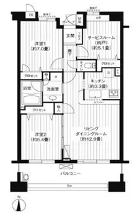 パークビューステージ東陽町【10階】の間取り