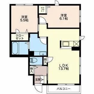 ペール【1階】の間取り