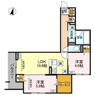 D-Imparable【2階】の間取り